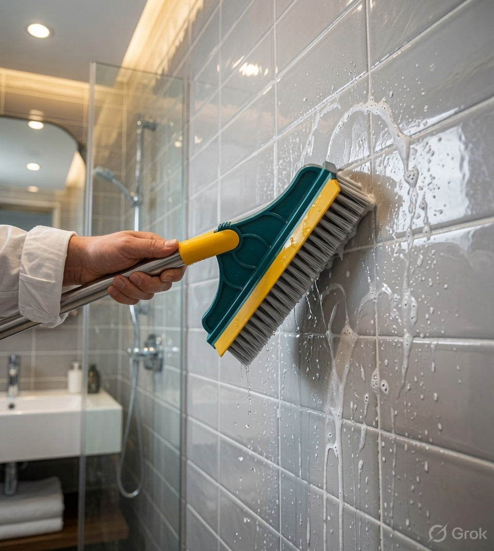 2in1 Floor Scrub Cleaning Brush Wiper