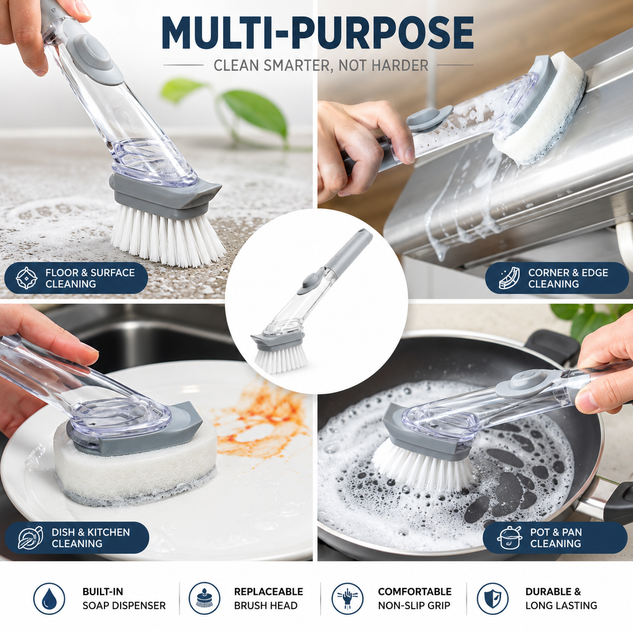 Multipurpose Kitchen Utensils Cleaning Brush