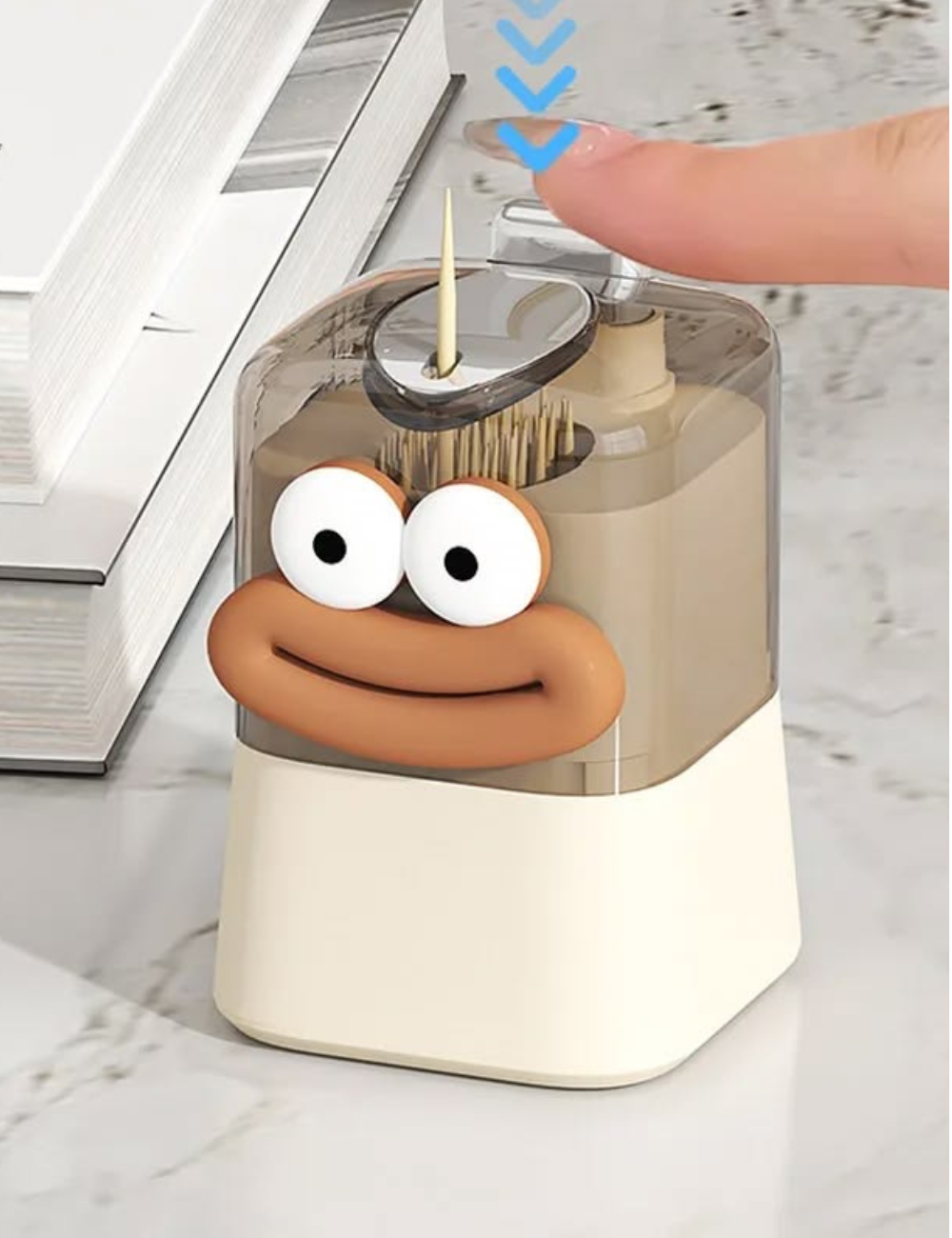 Cute Toothpicks Dispenser Automatic One Tap Only.