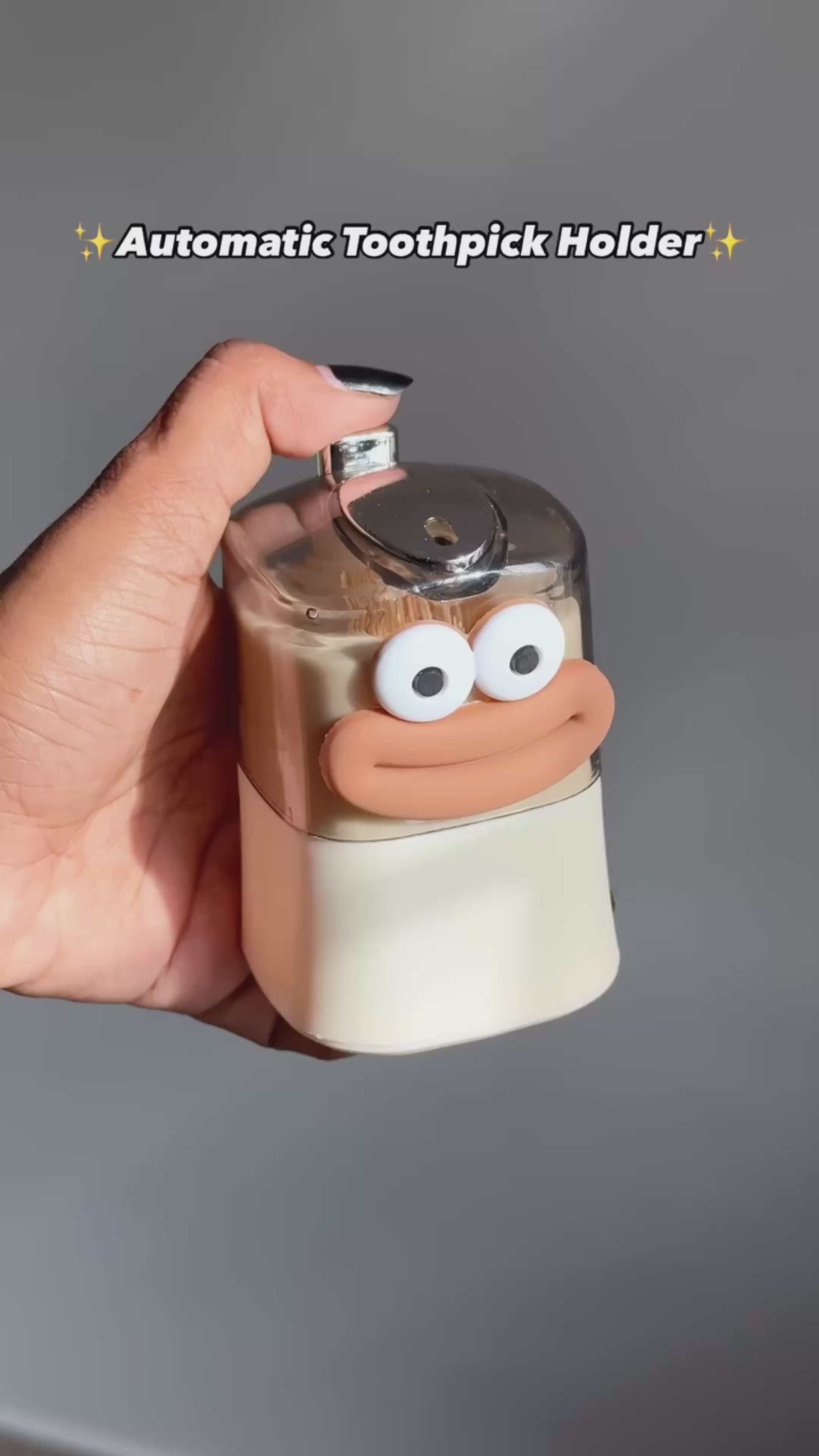 Cute Toothpicks Dispenser Automatic One Tap Only.